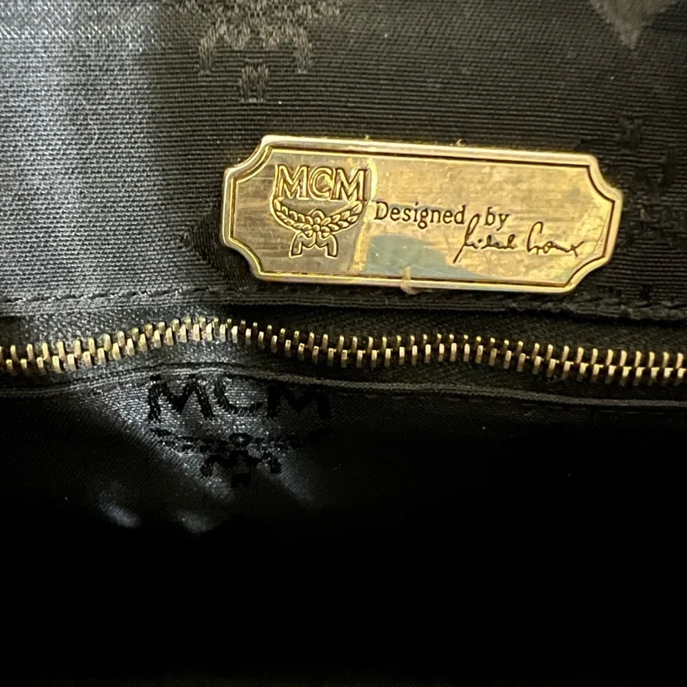 MCM Black Logo Backpack - Picture 11 of 13